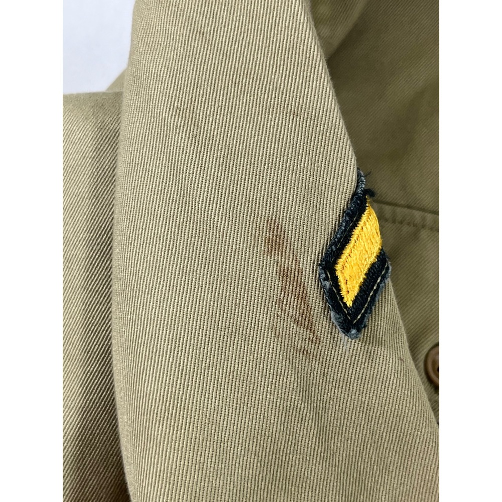 Vintage US Army Khaki Cotton Long Sleeve Shirt Men 16x34 100th InfantryDivision - Picture 12 of 12
